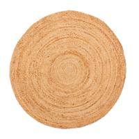 Rond vloerkleed PURE NATURE 150cm Jute handgeweven platgeweven - 44434 - thumbnail