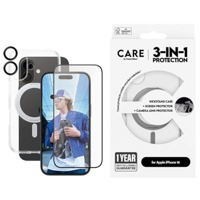 PanzerGlass CARE by ® Panzerglas 3-in-1 Protection B1325+2853+1281 Screenprotector (glas) Apple iPhone 16 1 stuk(s) Anti-vingerafdruk, Krasvast - thumbnail
