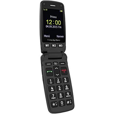 Primo by DORO 406 Senioren clamshell telefoon Met laadstation, SOS-knop Zwart Primo by DORO 406 Senioren clamshell telefoon Met laadstation, SOS-knop Zwart