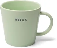 Vondels theekop keramiek relax 10x11cm light green - thumbnail