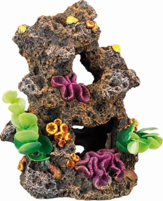 Aquarium decoratie Rif met Planten - 12 x 10 x 6,5 cm