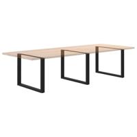 Salontafelpoten 2 st U-vormig 100x(72-73) cm staal zwart - thumbnail