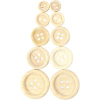 Creativ Company Houten knopen, d 8+11+15+18+23 mm, 440 stuk/ 1 doos - thumbnail