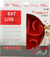 Eat Slow Live Longer Tumble Feeder Red - thumbnail