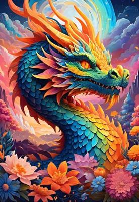 Colorful Dragon Puzzel 1000 stukjes