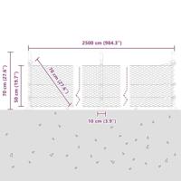 VidaXL Afrasteringspaal zilver 25 x 0,5 m (25 mm gaas) staal - thumbnail