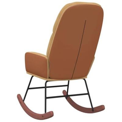 Schommelstoel fluweel bruin