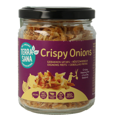 TerraSana Indonesische gebakken uitjes bio 75 Gram