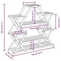 Plantenstandaard 110x25x105 cm massief vurenhout - thumbnail