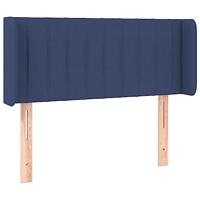 Hoofdbord met randen 83x16x78/88 cm stof blauw - thumbnail