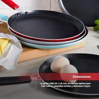 Renberg Pannenkoekpan - 24 cm - jazzy red - thumbnail