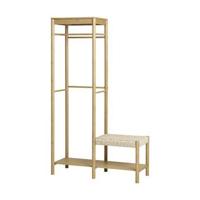 Artichok Gerben Bamboe Kledingrek Naturel - 165 x 95 cm - thumbnail