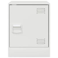 Nachtkastjes 2 st 34,5x39x44 cm staal wit - thumbnail