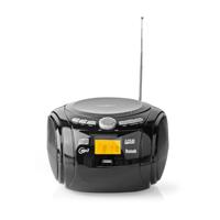 Nedis CD-Speler Boombox / Netvoeding | Stereo | 9 W | FM | Bluetooth® | Zwart | 1 stuks - SPBB100BK SPBB100BK - thumbnail