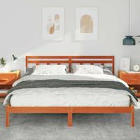 Bedframe met hoofdeinde Bruin Grenenhout - thumbnail