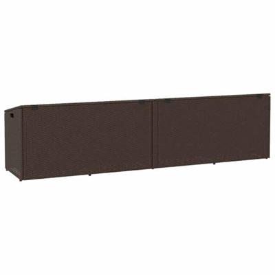 Tuinbox 220x50x58 cm poly rattan bruin