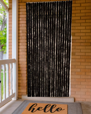 Vliegengordijn Kattenstaarten Zwart - 100cm x 230cm