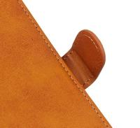 Casecentive Leren Wallet case met sluiting iPhone 13 Pro tan - thumbnail