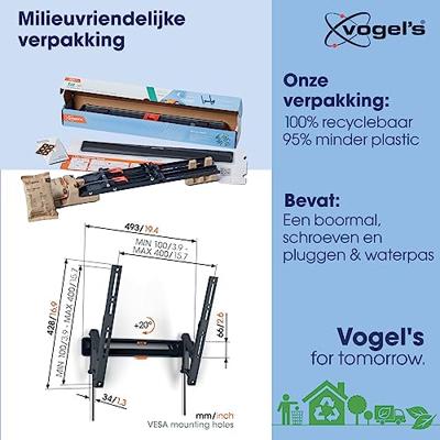 Vogels TVM 3415 Kantelbare tv-beugel TV beugel Zwart - thumbnail