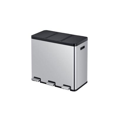 Pedaalemmer eko essential recycler 3x20liter rvs