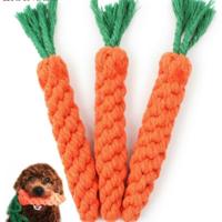 Huisdier hond speelgoed wortel vorm touw puppy speelgoed Teath schoonmaken buiten Fun training grootte: 20-23cm - thumbnail