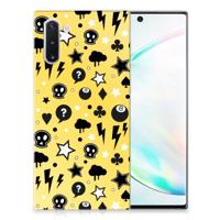 Silicone Back Case Samsung Galaxy Note 10 Punk Geel - thumbnail