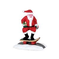 Lemax skateboard santa kerstdorp figuur type 2 2017 - thumbnail