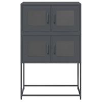 Hoge kast 68x39x107 cm staal antracietkleurig - thumbnail