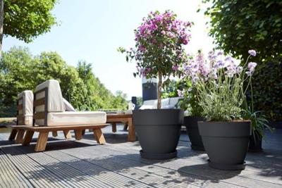 Elho pot vibia campana rond D20cm - antraciet - thumbnail