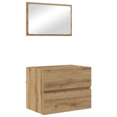 Badkamermeubelset met lade 2 pcs Artisan Eiken 57 x 37 x 45 cm