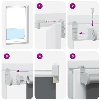 Rolgordijn verduisterend 165x130 cm stofbreedte 161,6 cm grijs