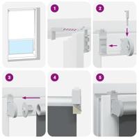 Rolgordijn verduisterend 165x130 cm stofbreedte 161,6 cm grijs - thumbnail