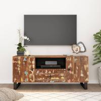 Tv-meubel 105x33,5x46 cm massief hout gerecycled bewerkt hout - thumbnail