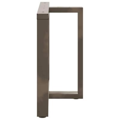 Eettafelpoten 2 st T-vormig 100x35x(72-73) cm staal naturel