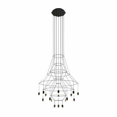 Vibia - Wireflow Chandelier 0315 hanglamp Zwart