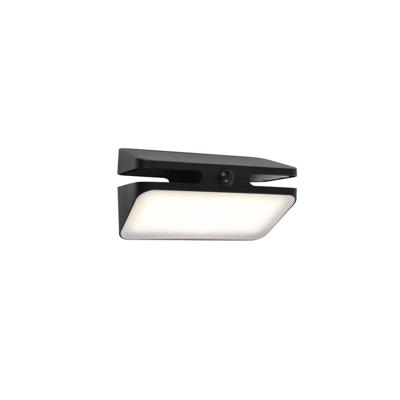 ECO-Light LED-Solar-Aussenwandl. mit BWM AERO 6919501330 Wandlamp op zonne-energie LED 8.6 W Zwart (mat)