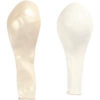 Creativ Company Ballonnen, rond, d 23 cm, wit, parelmoer, 10 stuk/ 1 doos - thumbnail