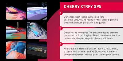 CHERRY XTRFY GP5 Black M Muismat CHERRY XTRFY GP5 Black M Muismat