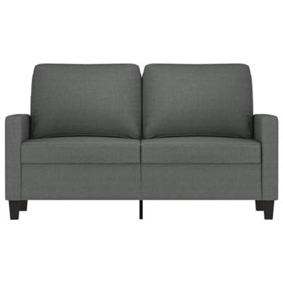 Tweezitsbank 120 cm stof donkergrijs