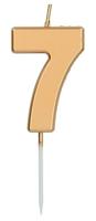 Cijferkaars &apos;7&apos; Goudkleurig 5cm - thumbnail