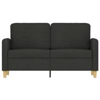 Tweezitsbank 120 cm stof zwart - thumbnail