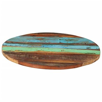 Tafelblad rond 25-27 mm 60 cm massief gerecycled hout Tafelblad rond 25-27 mm 60 cm massief gerecycled hout