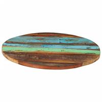 Tafelblad rond 25-27 mm 60 cm massief gerecycled hout - thumbnail