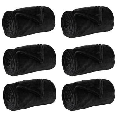 VidaXL Kleden 6 pcs zwart 240 x 270 cm fleece
