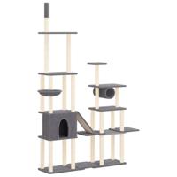 Kattenmeubel met sisal krabpalen 279 cm donkergrijs - thumbnail
