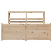 Bedframe met hoofdbord massief grenenhout 160x200 cm - thumbnail