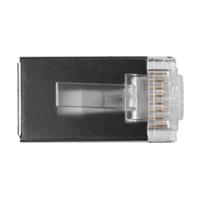 ACT TD108B RJ45 (8P/8C) Afgeschermde Modulaire Connector | Ronde Kabel | Masssieve Aders | 25 stuks - thumbnail
