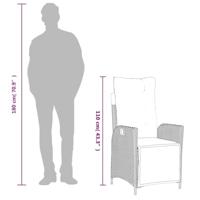 9-delige Tuinset met kussens poly rattan grijs - thumbnail