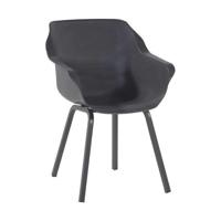 Hartman Tuinstoel 'Sophie' met armleuning, kleur Antraciet - thumbnail