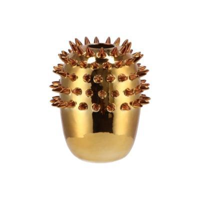 Daan Kromhout Vaas spike goudkleurig 22 cm | 2 stuks